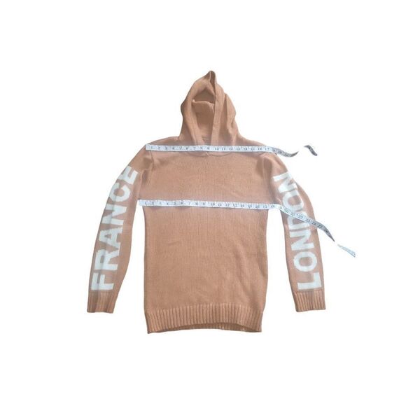 Red Sky Hooded Sweater‎ Pullover Acrylic Lightweight OS Long Sleeve - Picture 3 of 6